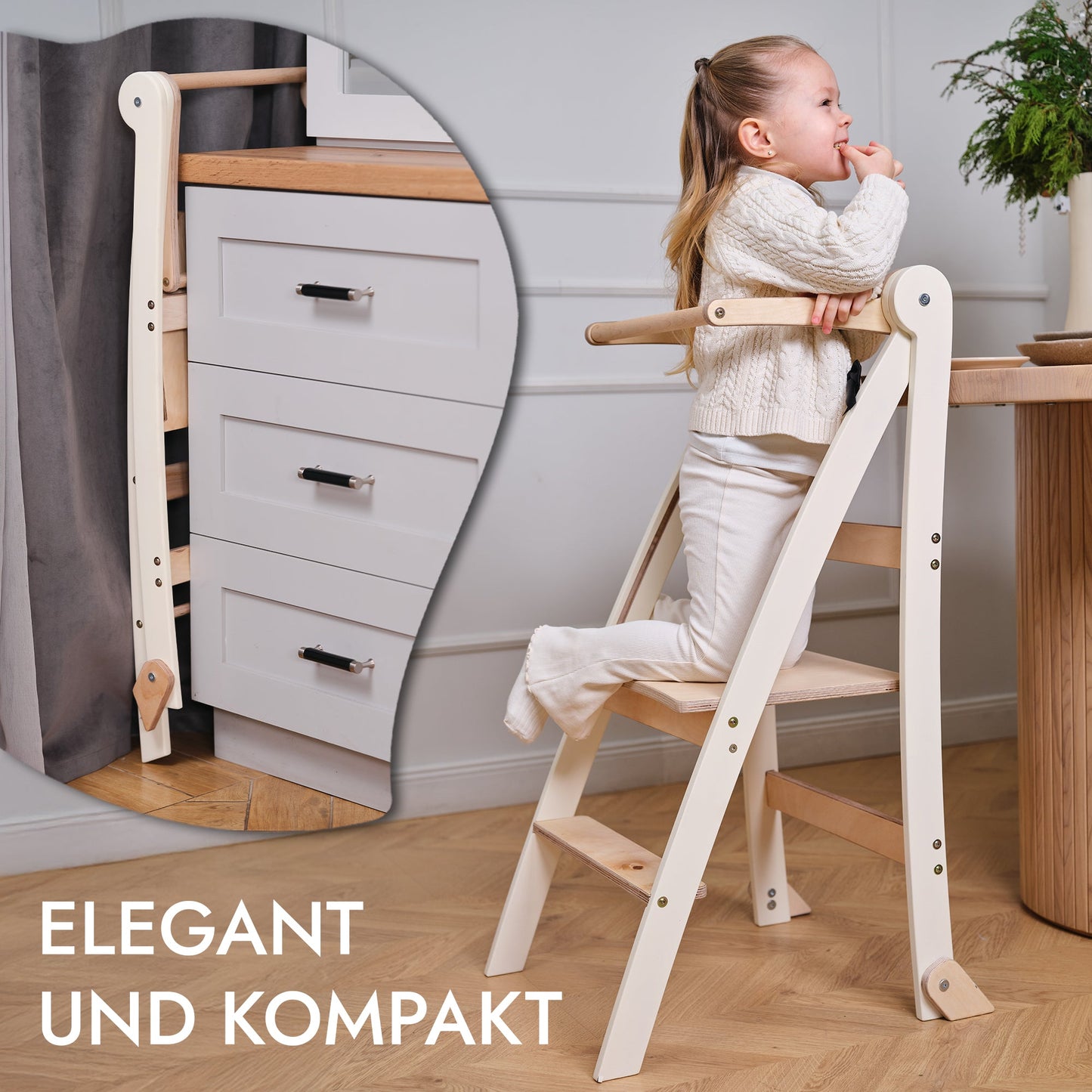 Holz Lernleiter Montessori: Hocker für Kinder-4