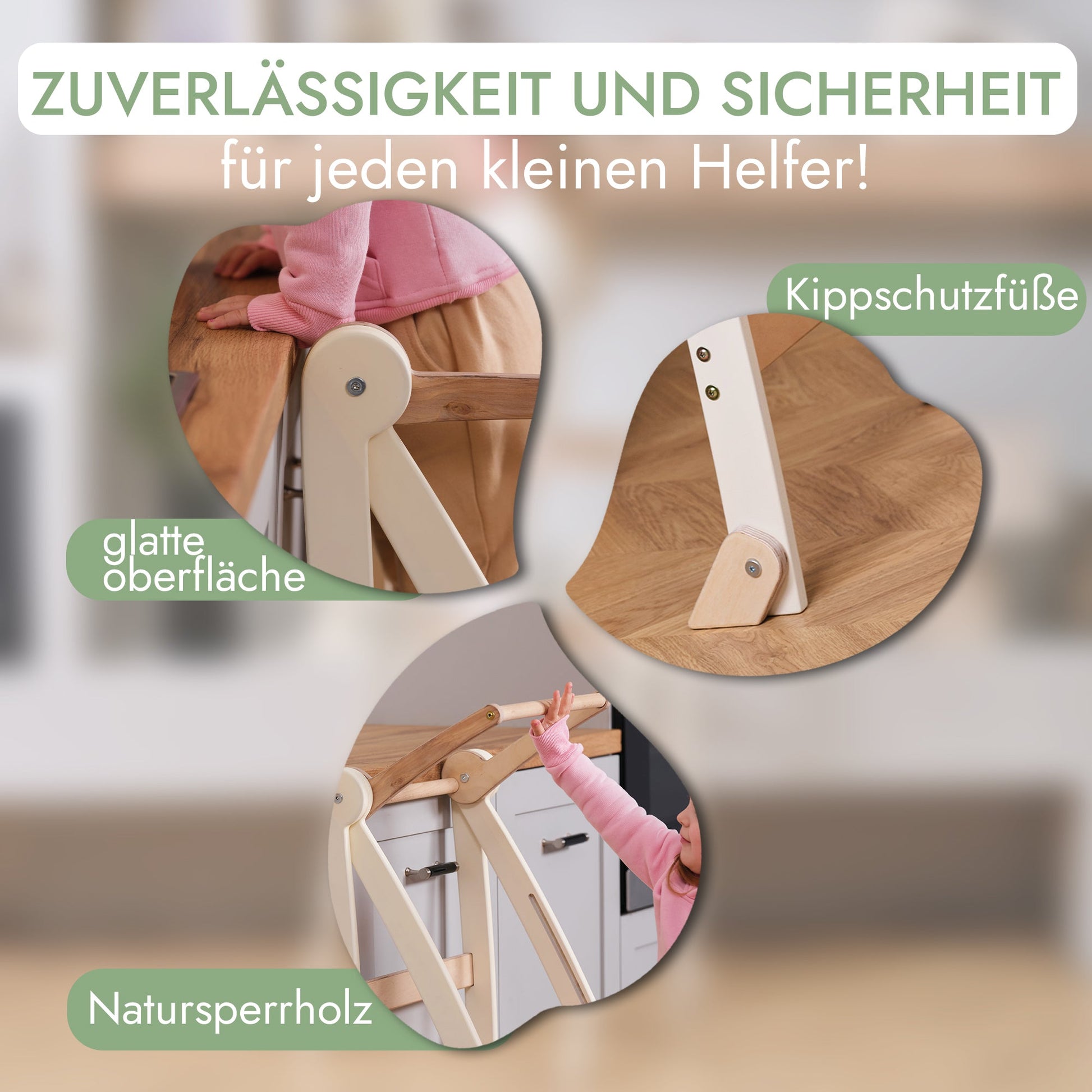 Holz Lernleiter Montessori: Hocker für Kinder-2