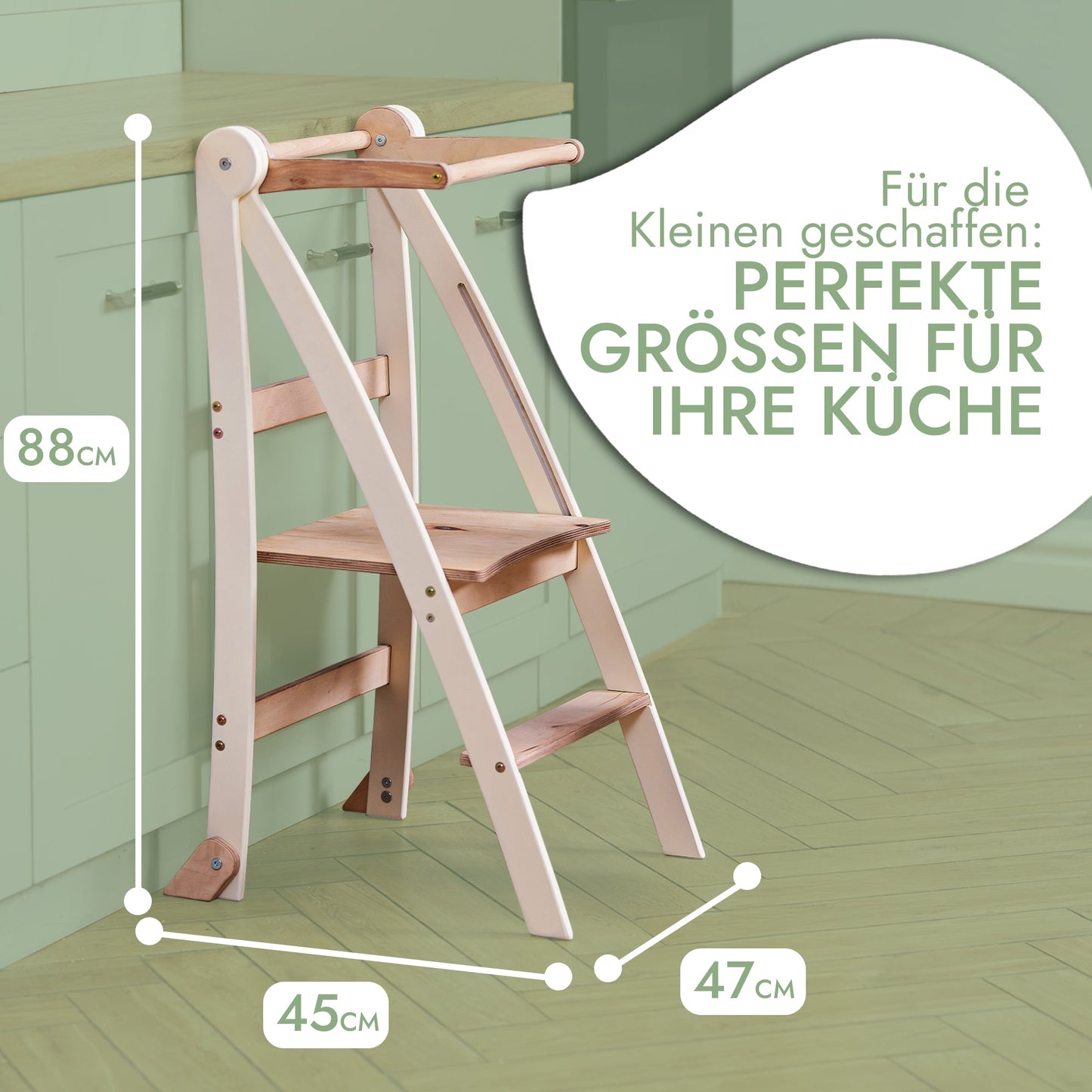 Holz Lernleiter Montessori: Hocker für Kinder-1