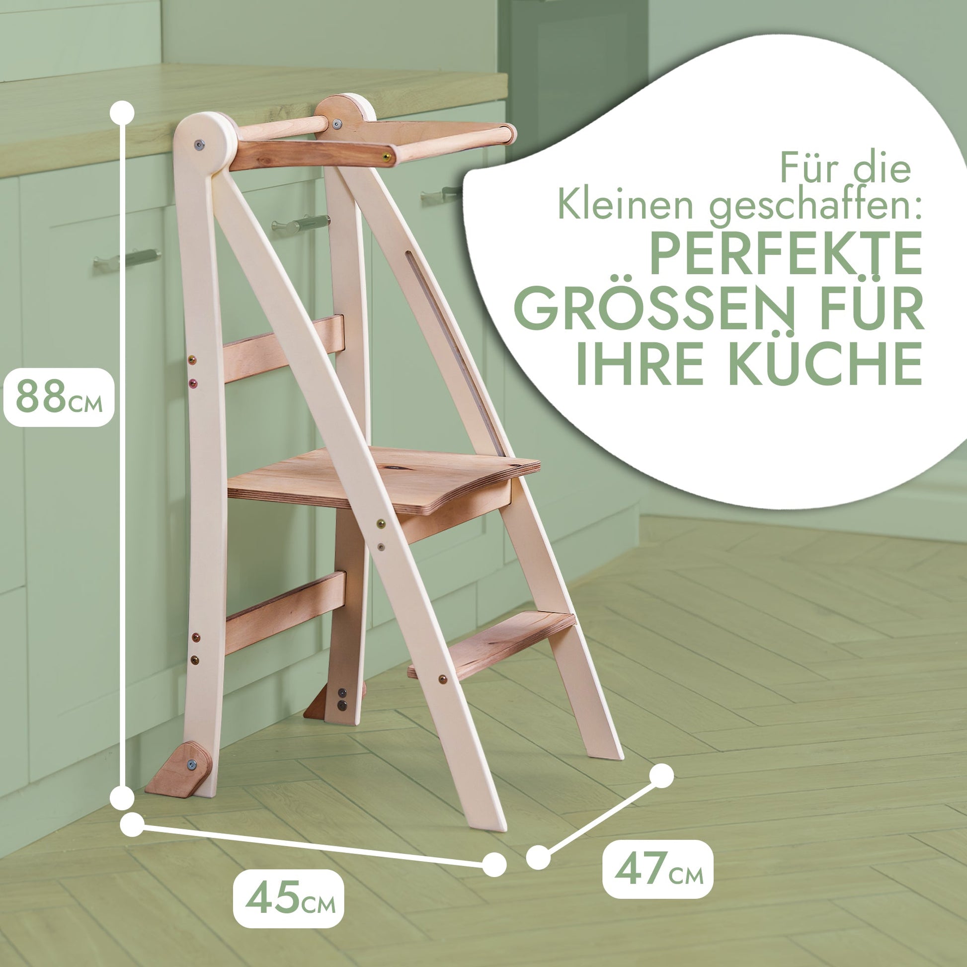Holz Lernleiter Montessori: Hocker für Kinder-1